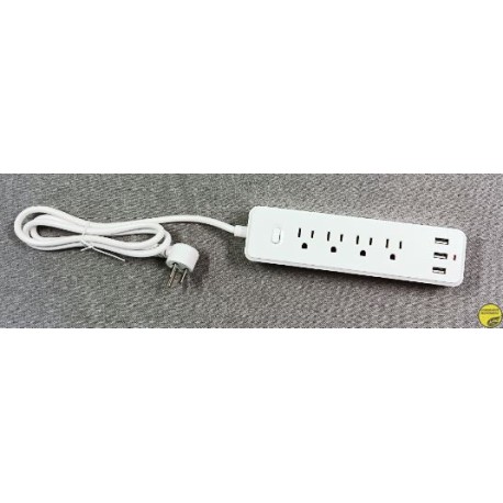 Multicontacto con USB Blanco